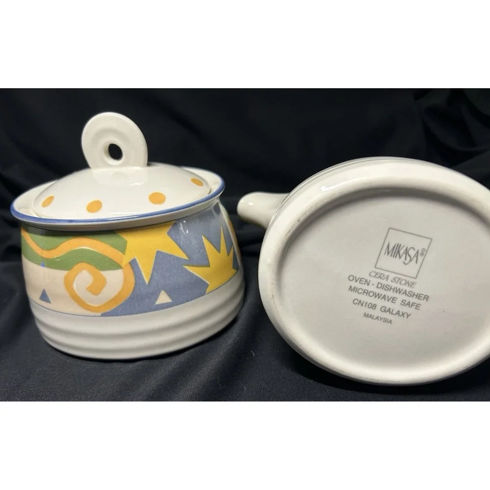 RARE Mikasa Galaxy-  Creamer and Sugar with Lid- EXCELLENT CONDITION PO35